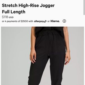 Lulu lemon joggers black